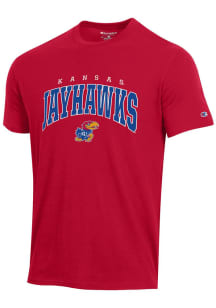 Champion Kansas Jayhawks Red Stadium Short Sleeve T Shirt