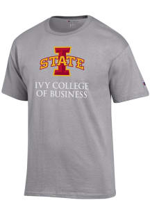 Champion Iowa State Cyclones Grey Ivy College of Business Short Sleeve T Shirt