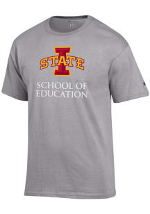 Champion Iowa State Cyclones Grey School of Education Short Sleeve T Shirt