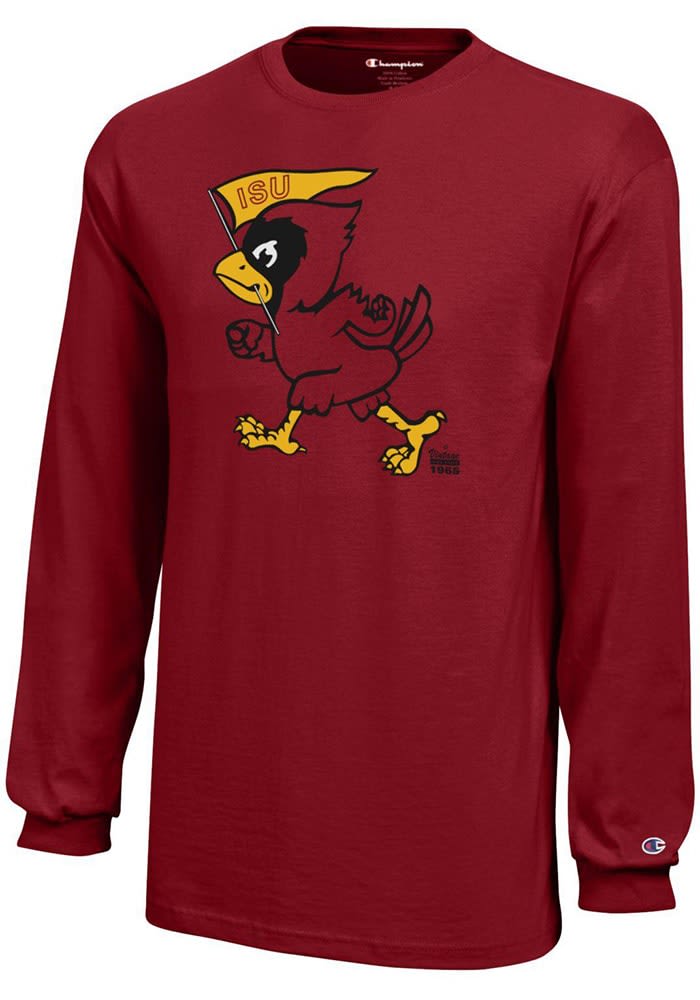 Champion Iowa State Cyclones Youth Cardinal Mascot Long Sleeve Tee 2179