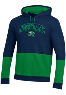 Champion Notre Dame Fighting Irish Mens Navy Blue Big Stripe Long Sleeve Hoodie