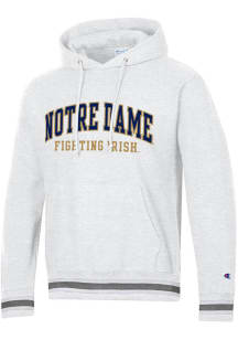 Champion Notre Dame Fighting Irish Mens Grey Higher Ed Long Sleeve Hoodie
