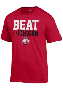 Champion Ohio State Buckeyes Red Beat Michigan Short Sleeve T Shirt