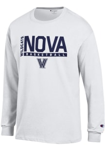 Champion Villanova Wildcats White 2022 BASKETBALL WHITEOUT Long Sleeve T Shirt