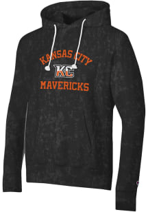 Champion Kansas City Mavericks Mens Black Vintage Wash Reverse Weave Fashion Hood