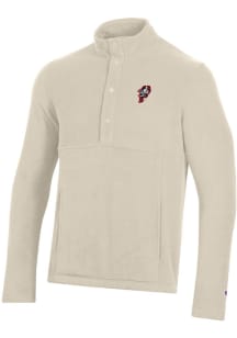 Champion Ohio State Buckeyes Mens White Explorer Snap Long Sleeve 1/4 Zip Pullover