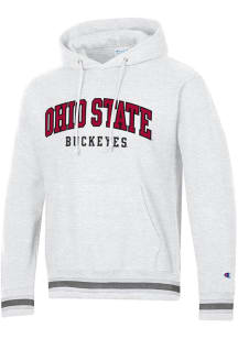 Champion Ohio State Buckeyes Mens Grey Higher Ed Long Sleeve Hoodie