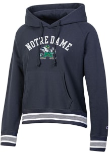 Champion Notre Dame Fighting Irish Womens Navy Blue RW Cropped Hooded Sweatshirt
