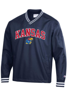 Champion Kansas Jayhawks Mens Navy Blue Scout Pullover Jackets