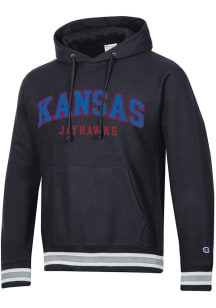 Champion Kansas Jayhawks Mens Black Higher Ed Long Sleeve Hoodie