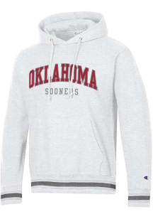 Champion Oklahoma Sooners Mens Grey Higher Ed Long Sleeve Hoodie