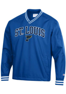 Champion St Louis Blues Mens Blue Super Fan Scout Pullover Jackets