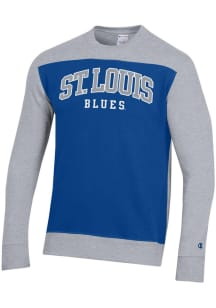 Champion St Louis Blues Mens Grey Super Fan Long Sleeve Fashion Sweatshirt