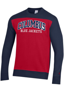 Champion Columbus Blue Jackets Mens Navy Blue Super Fan Long Sleeve Fashion Sweatshirt