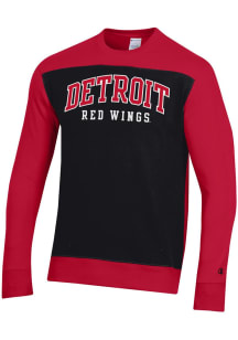 Champion Detroit Red Wings Mens Black Super Fan Long Sleeve Fashion Sweatshirt