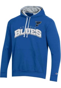 Champion St Louis Blues Mens Blue Arch Long Sleeve Hoodie
