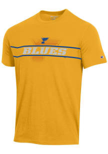 Champion St Louis Blues Gold Team Name Short Sleeve T Shirt