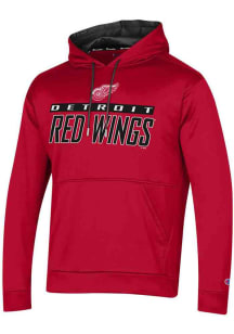 Champion Detroit Red Wings Mens Red Team Name Hood