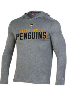 Champion Pittsburgh Penguins Mens Grey HEATHERED IMPACT Hood