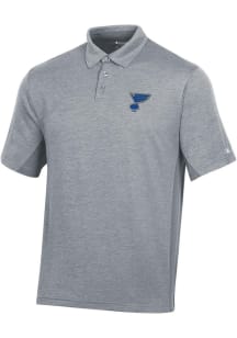 Champion St Louis Blues Mens Grey Two Tone Short Sleeve Polo