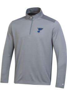 Champion St Louis Blues Mens Grey Two Tone Long Sleeve 1/4 Zip Pullover