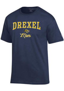 Champion Drexel Dragons Womens Navy Blue Mom Short Sleeve T-Shirt