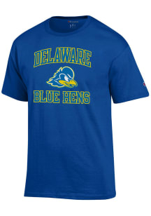 Champion Delaware Fightin' Blue Hens Blue Number One Graphic Short Sleeve T Shirt