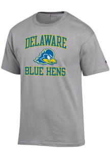 Champion Delaware Fightin' Blue Hens Grey Number One Graphic Short Sleeve T Shirt