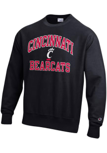 Champion Cincinnati Bearcats Mens Black Number One Graphic Long Sleeve Crew Sweatshirt