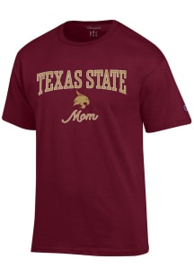 Champion Texas State Bobcats Womens Maroon Mom Short Sleeve T-Shirt