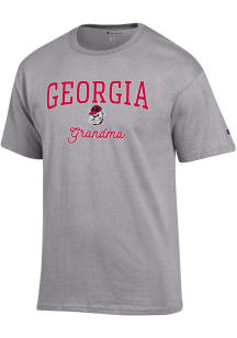 Champion Georgia Bulldogs Womens Grey Grandma Short Sleeve T-Shirt
