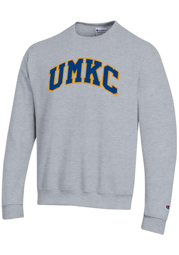 Champion UMKC Roos Mens GREY Versa Twill Crew Sweatshirt 14759391