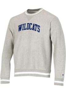 Champion Villanova Wildcats Mens Grey Vintage Wash Reverse Weave Long Sleeve Crew Sweatshirt
