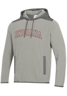 Champion Indiana Hoosiers Mens Grey Explorer Fleece Long Sleeve Hoodie