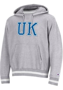 Champion Kentucky Wildcats Mens Grey Vintage Wash Reverse Weave Long Sleeve Hoodie