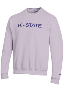Champion K-State Wildcats Womens Lavender Powerblend Crew Sweatshirt
