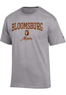 Champion Bloomsburg University Huskies Womens Grey Mom Short Sleeve T-Shirt