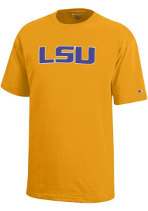 Champion LSU Tigers Youth Gold Primary Logo Short Sleeve T-Shirt