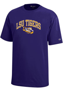 Champion LSU Tigers Youth Purple Arch Mascot Short Sleeve T-Shirt
