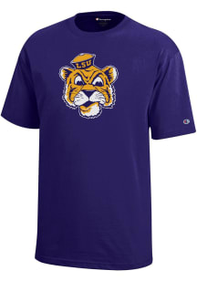Champion LSU Tigers Youth Purple Vintage Mascot Short Sleeve T-Shirt