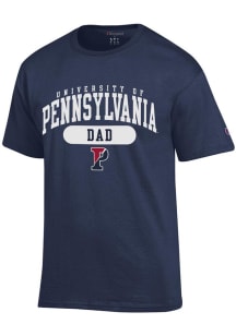 Champion Pennsylvania Quakers Navy Blue Dad Pill Short Sleeve T Shirt