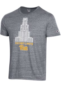 Champion Pitt Panthers Grey Victory Lights Short Sleeve Fashion T Shirt