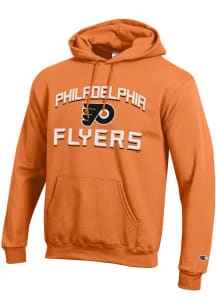 Champion Philadelphia Flyers Mens Orange Heart and Soul Long Sleeve Hoodie