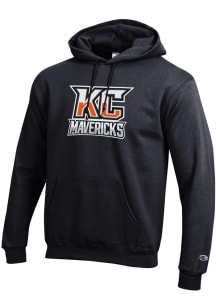 Champion Kansas City Mavericks Mens Black Primary Logo Long Sleeve Hoodie