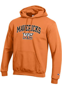 Champion Kansas City Mavericks Mens Orange Arch Name Long Sleeve Hoodie