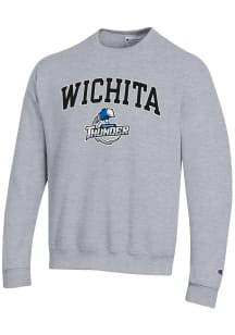 Champion Wichita Thunder Mens Grey Arch Name Long Sleeve Crew Sweatshirt