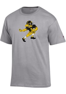 Iowa Hawkeyes Grey Champion Number One Football Short Sleeve T Shirt