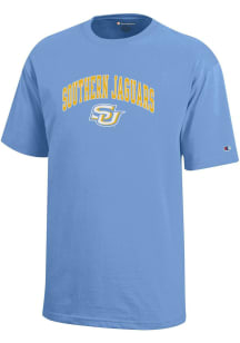 Champion Southern University Jaguars Youth Light Blue Arch Mascot Short Sleeve T-Shirt