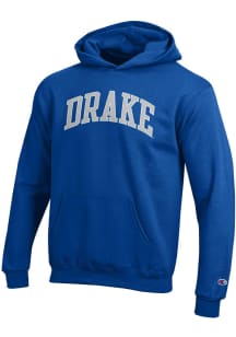 Champion Drake Bulldogs Youth Blue Powerblend Long Sleeve Hoodie