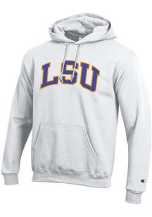 Champion LSU Tigers Mens White Arch Name Long Sleeve Hoodie